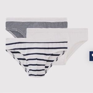 Petit Bateau Striped and Solid Underwear Set - Navy and White